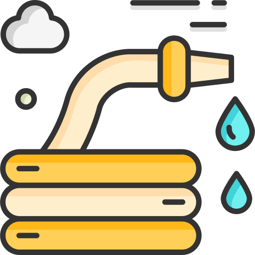 Water hose gardening tools water hose pipe icon Water hose gardening tools water hose pipe icon