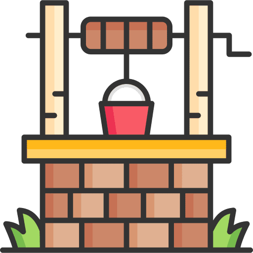 Water well structure water well farming and gardening icon Water well structure water well farming and gardening icon