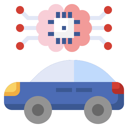 Artificial intelligence chip car artificial intelligence icon Artificial intelligence chip car artificial intelligence icon