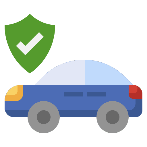 Safety car shield transportation hand icon