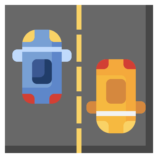 Highway autopilot automatic transportation icon Highway autopilot automatic transportation icon
