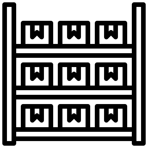 Shelf warehouse shelf package icon
