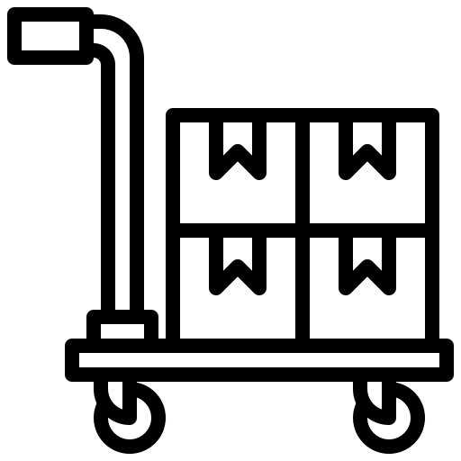 Trolley transport shipping and delivery delivery icon Trolley transport shipping and delivery delivery icon