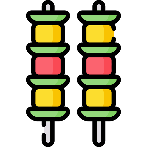 Paneer paneer tikka skewer icon Paneer paneer tikka skewer icon