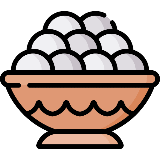 Rasgulla sugar dumpling food and restaurant icon Rasgulla sugar dumpling food and restaurant icon