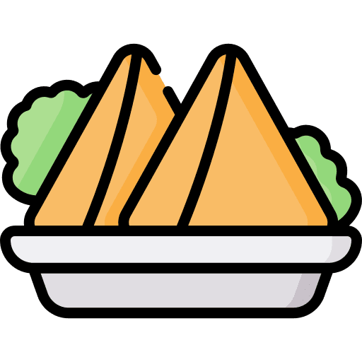 Samosa indian food food and restaurant icon