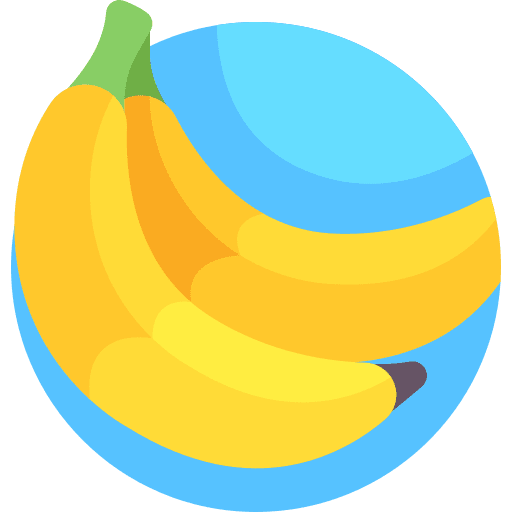 Bananas organic food and restaurant healthy food icon