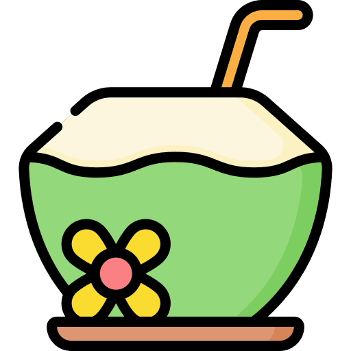 Coconut drink tropical food and restaurant coconut drink icon Coconut drink tropical food and restaurant coconut drink icon