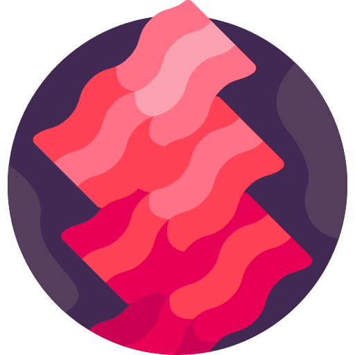 Bacon grilled bbq protein icon Bacon grilled bbq protein icon