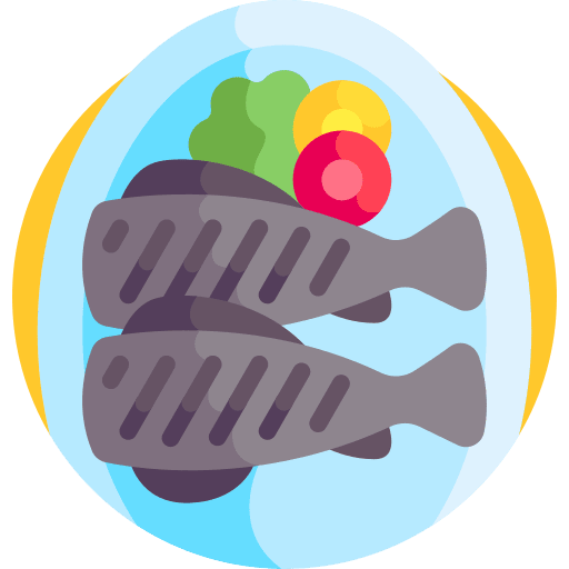 Fish fish food and restaurant organic icon Fish fish food and restaurant organic icon
