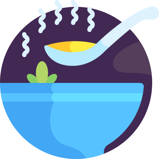 Hot soup spoon gastronomy food and restaurant icon Hot soup spoon gastronomy food and restaurant icon