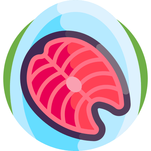 Tuna fish meal plate icon Tuna fish meal plate icon