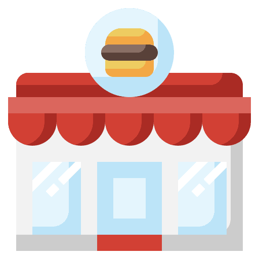 Burger store food store fast food icon