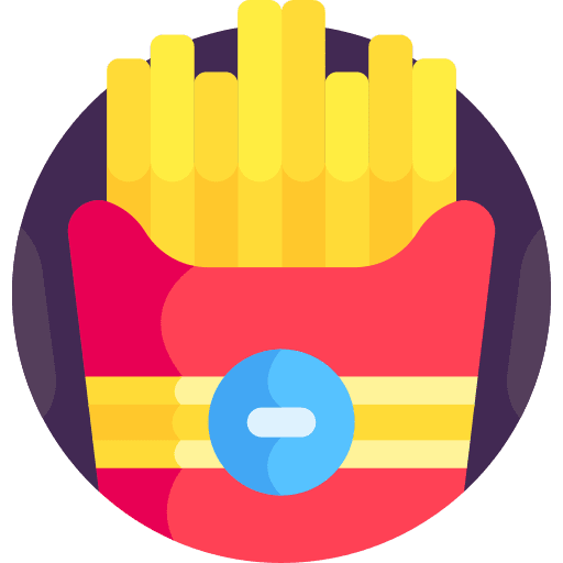 French fries food and restaurant french fries fast food icon French fries food and restaurant french fries fast food icon