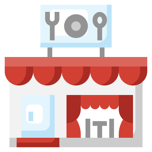 Restaurant shop store business icon