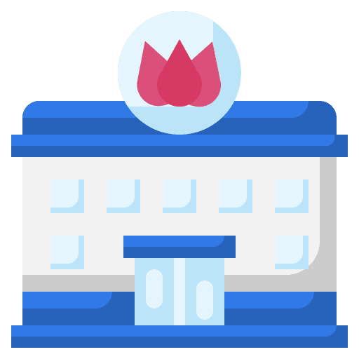 Spa architecture and city wellness massage icon Spa architecture and city wellness massage icon