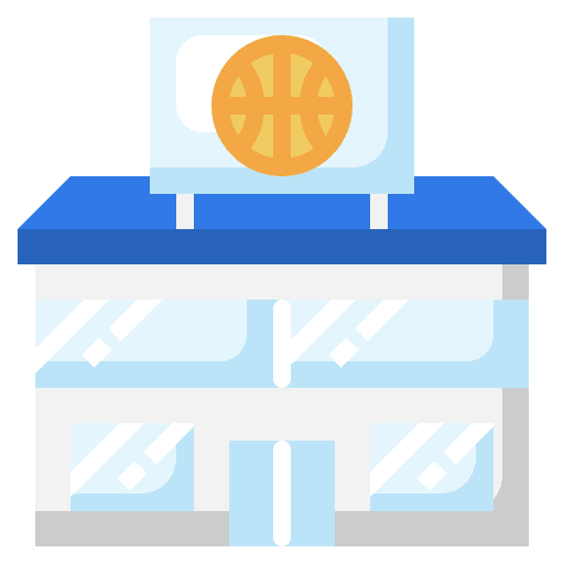 Sport gymnasium excercise place icon Sport gymnasium excercise place icon