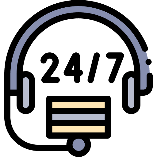24 hours support service call center 24 hours support icon