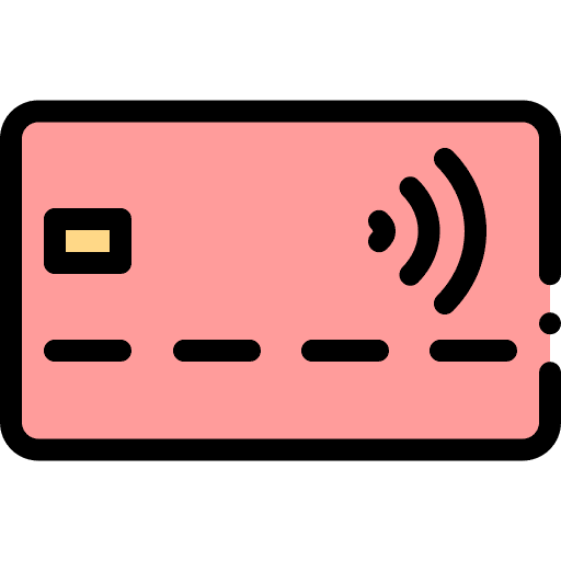 Contactless banking contactless debit card icon