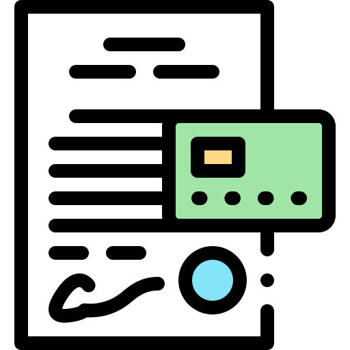 Credit card business and finance document bank icon Credit card business and finance document bank icon