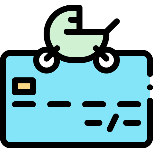 Credit card children payment method debit card icon