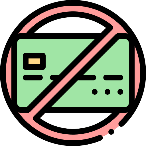No credit card credit card no credit card banned icon