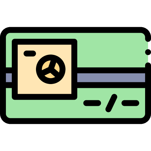 Credit card safe box savings money icon Credit card safe box savings money icon
