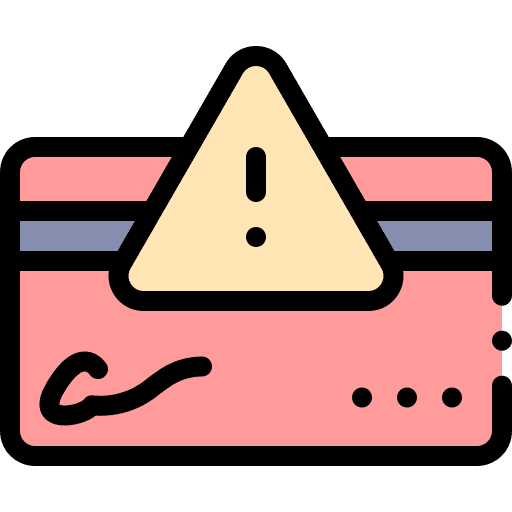 Credit card credit card warning sign money icon Credit card credit card warning sign money icon