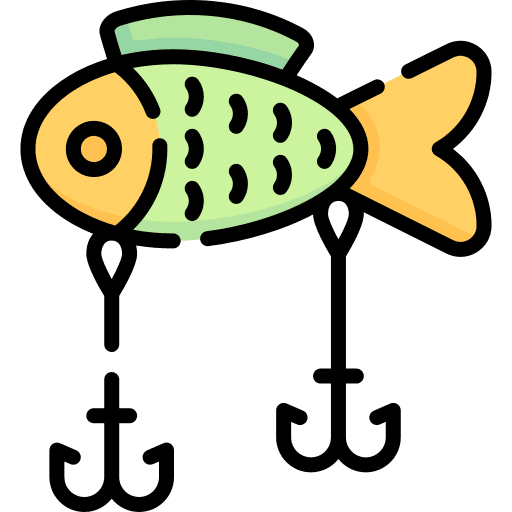 Bait fish equipment hobby icon Bait fish equipment hobby icon