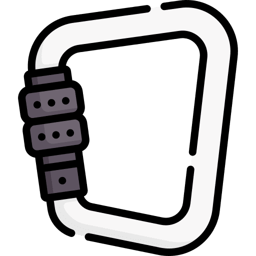 Carabiner sport equipment extreme sport tool icon Carabiner sport equipment extreme sport tool icon