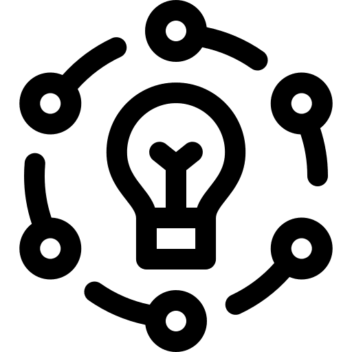 Discover discover light bulb creative process icon