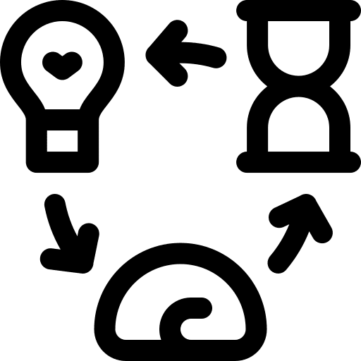 Repeat direction cycle creative process icon