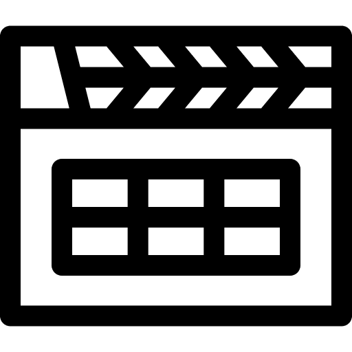 Clapperboard tool cinema video icon Clapperboard tool cinema video icon