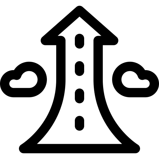 Growth art and design creative process road icon Growth art and design creative process road icon