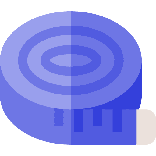 Measuring tape wellness fitness size icon
