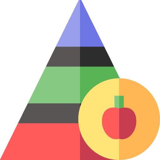 Pyramid healthcare and medical nutrition healthy icon