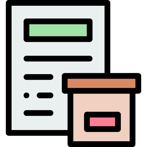 Custom clearance package declaration travel icon