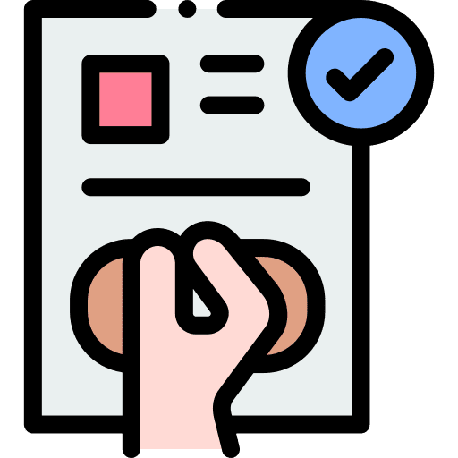 Passport visa travel identification icon