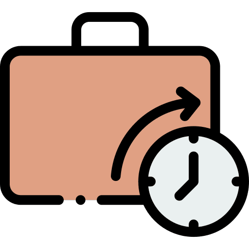 Business trip business trip clock suitcase icon Business trip business trip clock suitcase icon