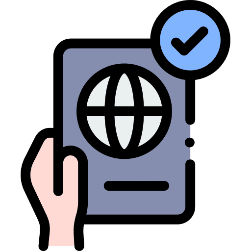 Passport identification document travel icon Passport identification document travel icon