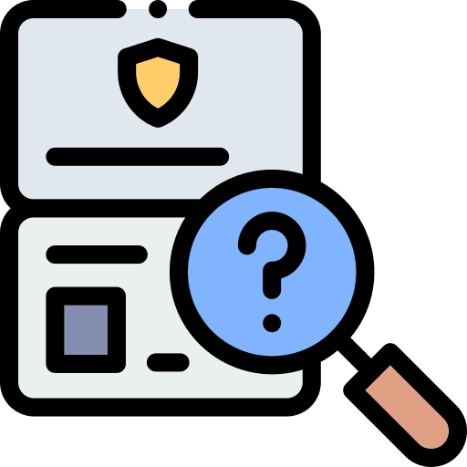 Passport identification identity searching icon Passport identification identity searching icon