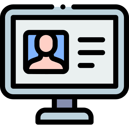 Identity records border profile icon Identity records border profile icon