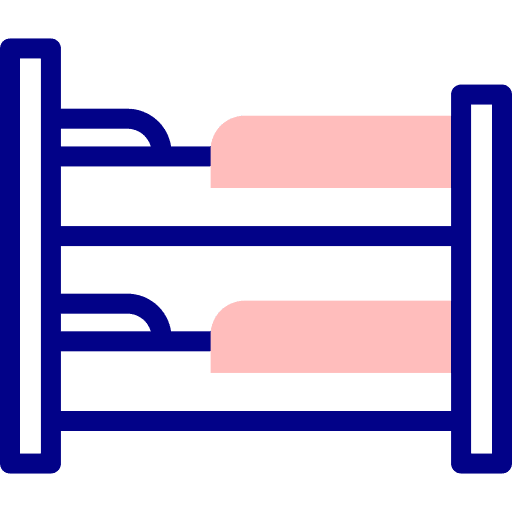 Bunk bed furniture and household dormitory hotel icon Bunk bed furniture and household dormitory hotel icon