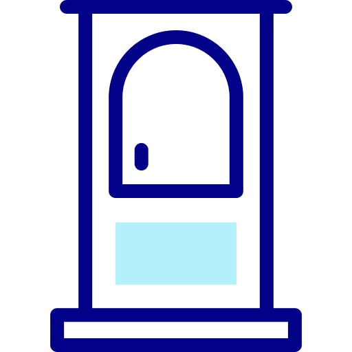Door entrance home building icon Door entrance home building icon