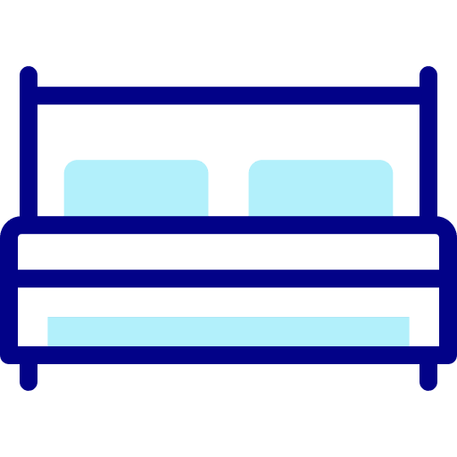 Double bed furniture and household sleep rest icon Double bed furniture and household sleep rest icon