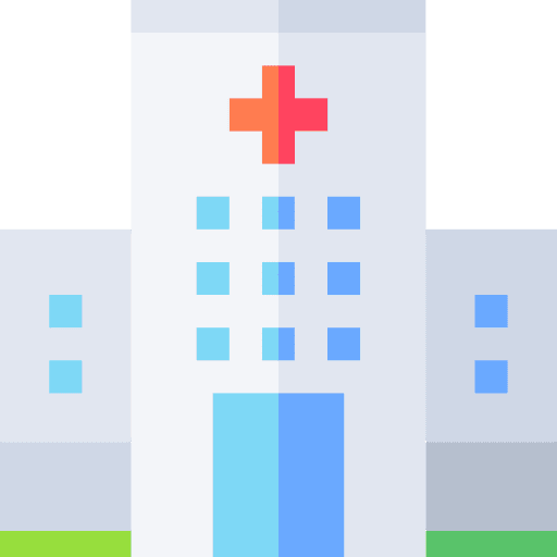 Hospital health clinic build urban icon