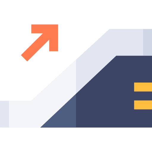 Escalator stairs travel transportation icon Escalator stairs travel transportation icon