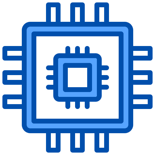 Chip computing technological microchip icon Chip computing technological microchip icon
