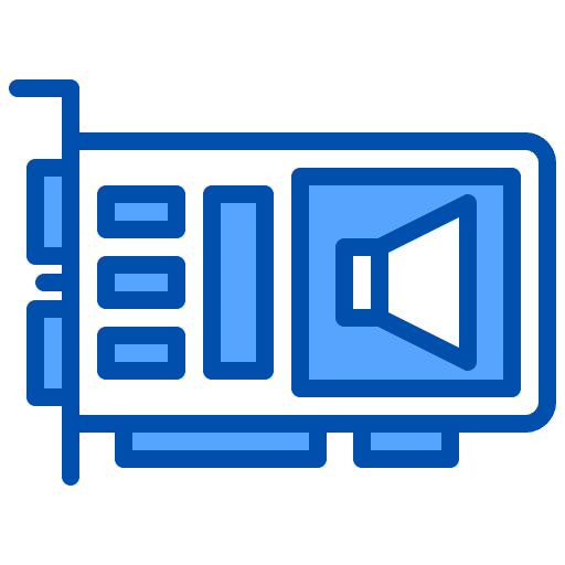 Sound card component volume audio device icon Sound card component volume audio device icon