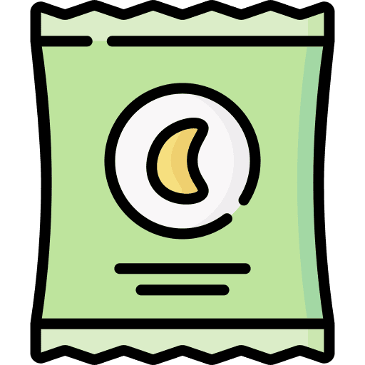 Chips snack potatoes fast food icon Chips snack potatoes fast food icon